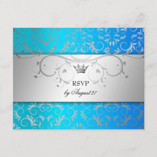 311-Silver Divine Tropical Fade RSVP Card