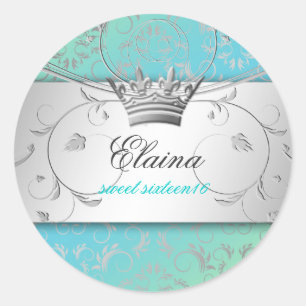 311-Silver Divine   TurquoiseLime Sticker
