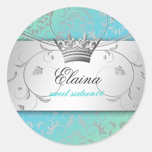 311-Silver Divine | TurquoiseLime Sticker (Front)