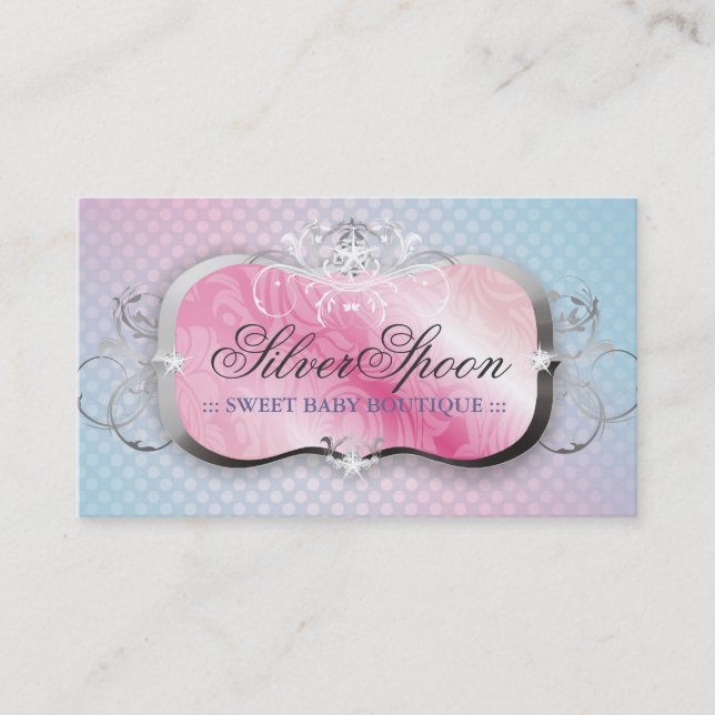 311-Silver Spoon | Baby Boutique Business Card (Front)