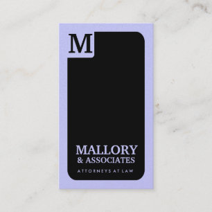 311-Sleek Corporate Monogram   Law Metallic Card