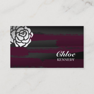 311-SMASHING ROSE DEEP MAROON BUSINESS CARD