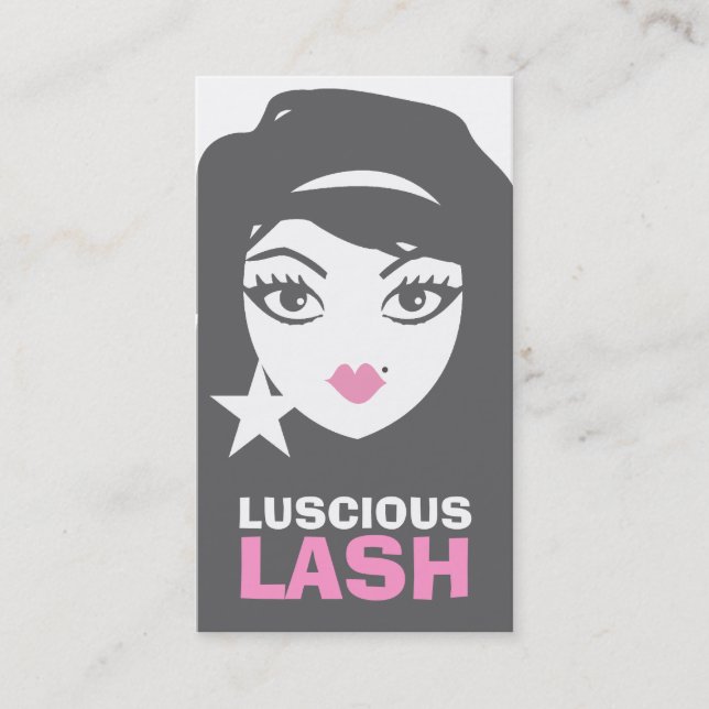 311 Star Face Luscious Lash Business Card (Front)