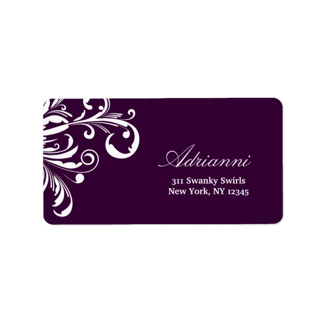 311-Swanky Swirls Eggplant Label (Front)