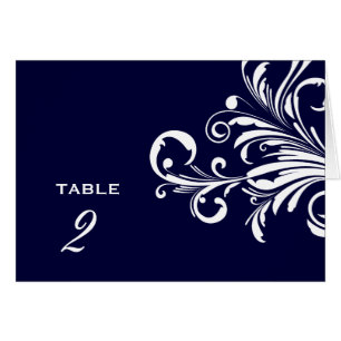 311-Swanky Swirls Table Numbers Navy Blue