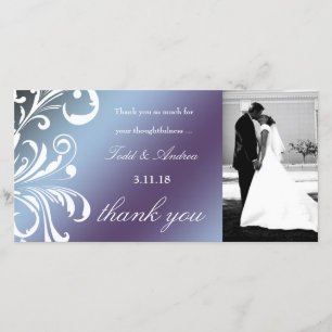 311-Swanky Swirls Thank You Photo Card Hydrangea