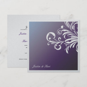 311-Swanky Swirls Trim_Hydrangea Metallic Invitation