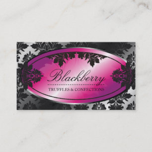 311-Sweet Blackberry Truffle Damask Business Card
