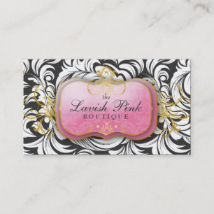 311-The Lavish Pink Plate Charcoal Business Card