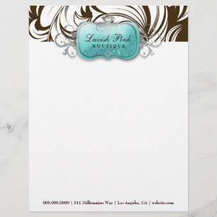 311 The Lavish Topaz  Leopard Personalised Letterhead