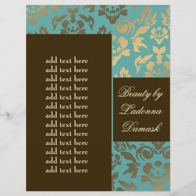 311 Version 2 Ladonna Damask Topaz Brown Flyer (Front)