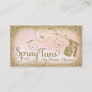 311 Vintage Glam Spray Tan Glitter B Card Loyalty