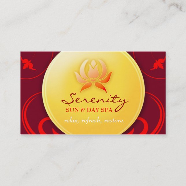 311 Warm Spa Delight Business Card (Front)