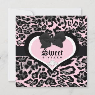 311 Wild at Heart Sweet Sixteen Quinceanera Invitation