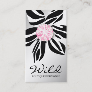 311 Wild Zebra Flower   Pink Diamond S Business Card
