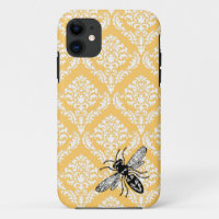 311 Yellow Damask Bee Hornet iPhone Cover