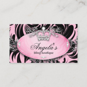 311 Zebra Business Card Jewellery Crown Pink