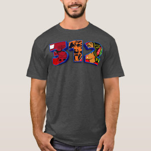 312 Area Code Chicago City Sports T-Shirt
