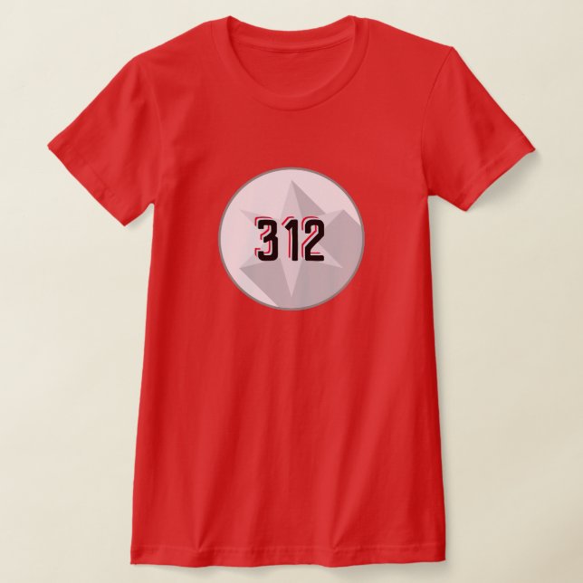 312 Area Code T-Shirt (Laydown)