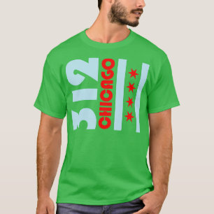 312 Chicago Flag Illinois Chi Town T-Shirt