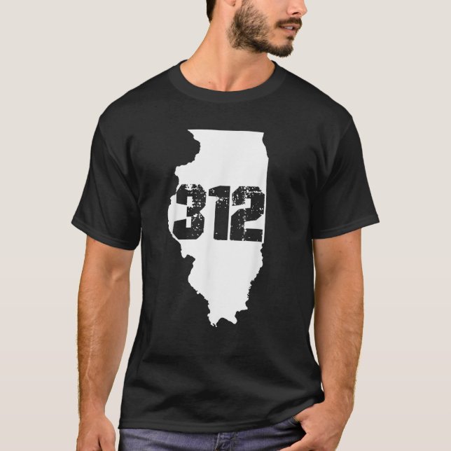 312 Strong Chicago Illinois Area Code Number T Shi T-Shirt (Front)