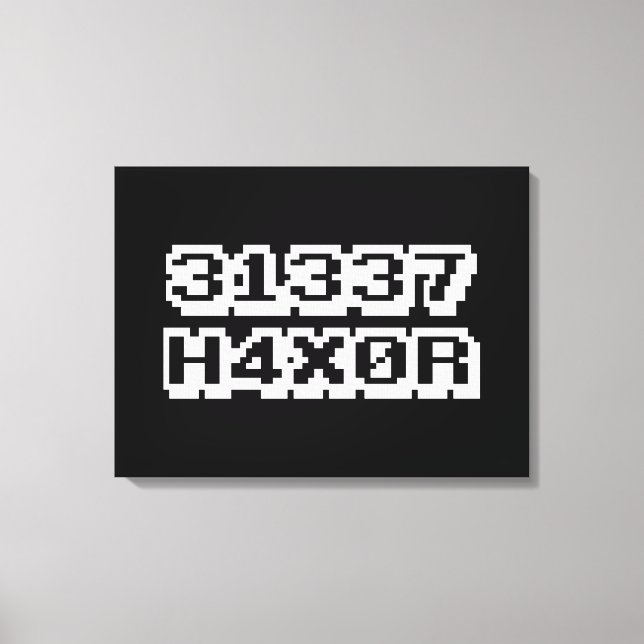 31337 H4X0R CANVAS PRINT (Front)