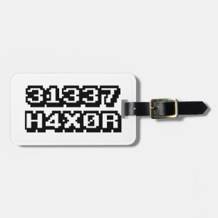 31337 H4X0R LUGGAGE TAG