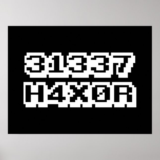 31337 H4X0R POSTER (Front)