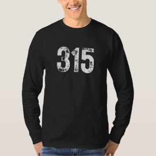 315 Area Code Syracuse NY Mobile Telephone Area Co T-Shirt