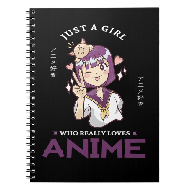 31.Just A Girl Who Really Loves Anime Notebook (Front)