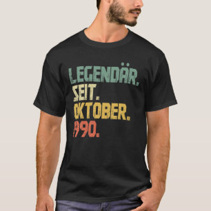 31 Year Birthday Gift Legendary Since October 1990 T-Shirt