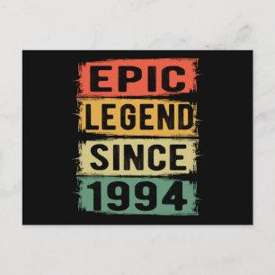 31 Year Old 1993 Epic Legend 31st Birthday Gift Postcard