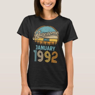 31 Year Old Awesome Since January 1992 31st Birth T-Shirt