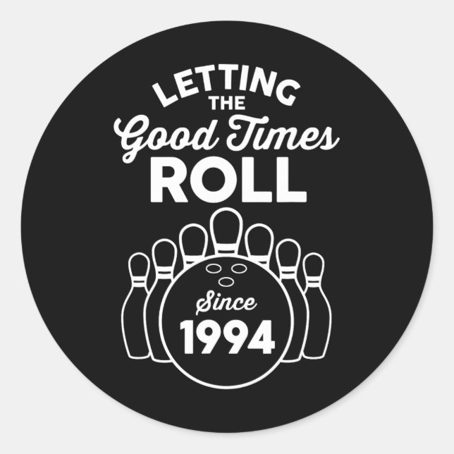 31 Year Old Bowler 31st Birthday Bowling  Classic Round Sticker (Front)