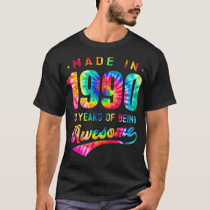 31 Years Old 31st Birthday 1990 Tie Dye Awesome T-Shirt