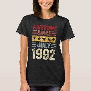 31 Years Old Birthday Awesome Since July 1992 31th T-Shirt