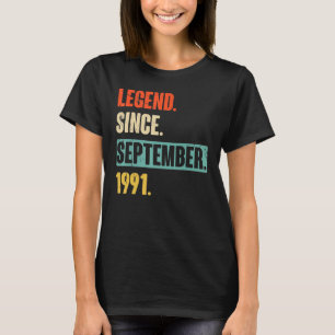 31 Years Old Legend Since September 1991 31th Bir T-Shirt