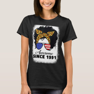 31 Years Old Leopard Awesome Since 1991 Birthday u T-Shirt