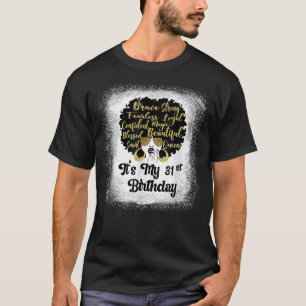 31 Years Old Leopard Melanin Girl It'S My Birthday T-Shirt