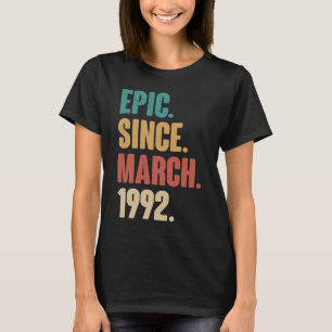 31 Years Old Vintage 1992 Birthday 31st Decoration T-Shirt