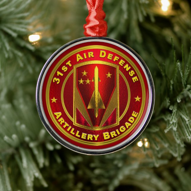 31st Air Defence Artillery Brigade Christmas Metal Tree Decoration (Tree)