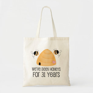 31st Anniversary Couple Gift Tote Bag