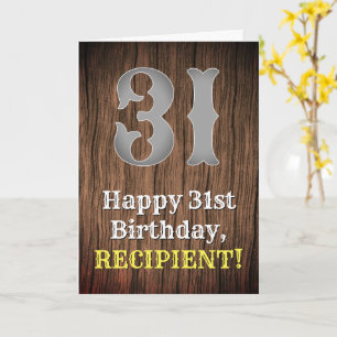 31st Birthday: Country Western Inspired Look, Name Card