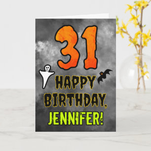 31st Birthday: Eerie Halloween Theme + Custom Name Card