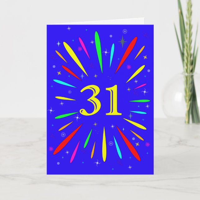 31st Birthday Explosion Card (Front)