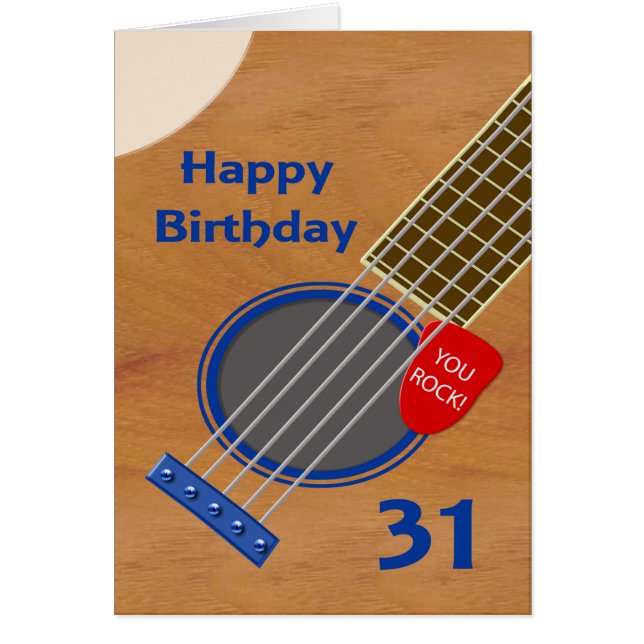 31st Birthday Guitar Player Birthday (Front)