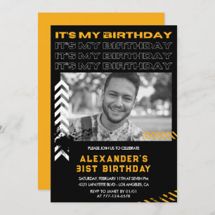 31st birthday invitations Men Photo Spray paint