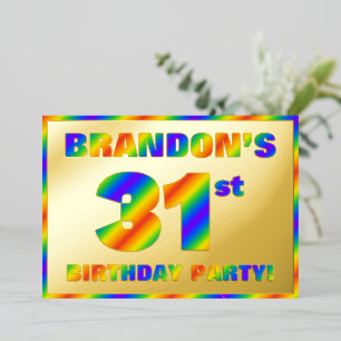 31st Birthday Party — Fun, Rainbow Spectrum “31”