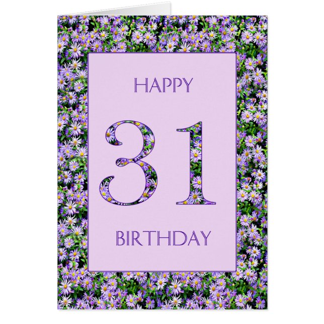 31st Birthday Purple Daisies (Front)