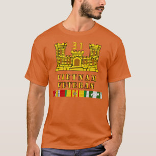 31st Engineer Battalion ENG Branch Vietnam Vet w V T-Shirt
